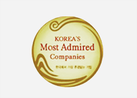 Korea?셲 Most Admired Companies (selected for 3 consecutive years)